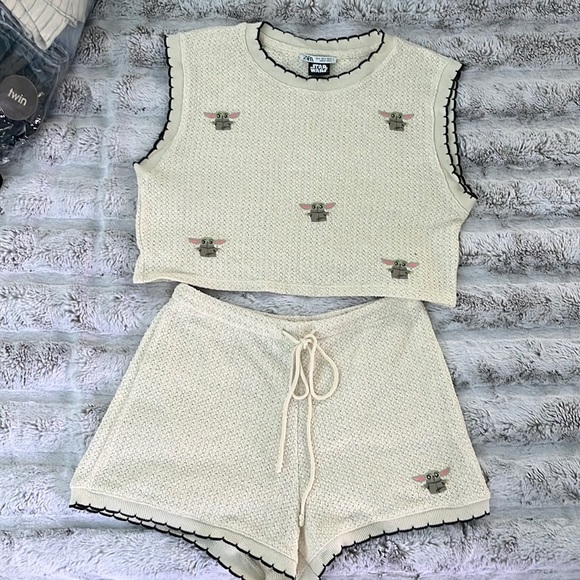 Zara Other Zara S Star Wars Baby Yoda Crochet Matching Set Poshmark